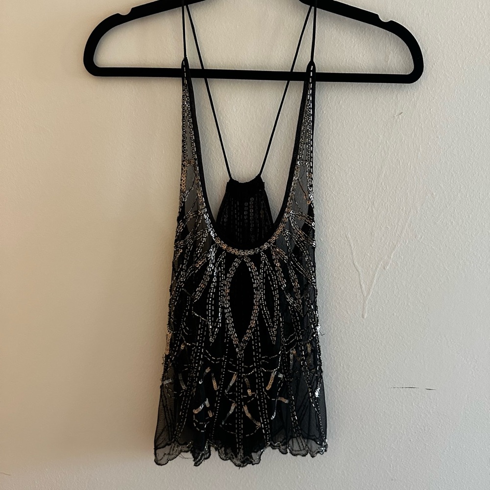 Urban Outfitters- beaded mesh top